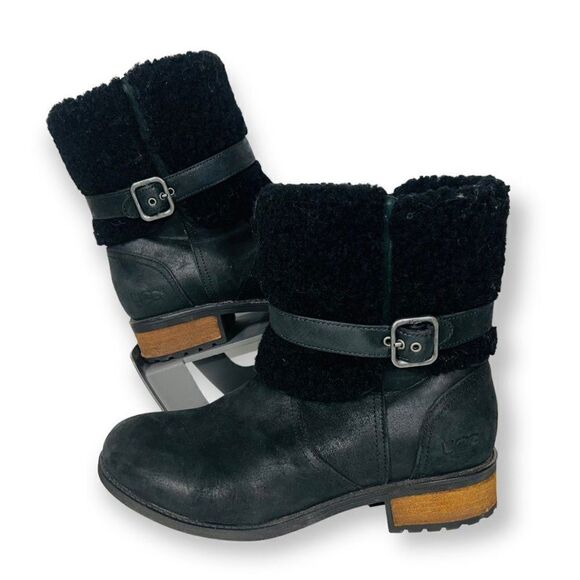 UGG Blayre II Water Resistant Boots Black Women's 8-8.5 - Picture 1 of 12